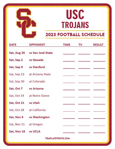 usc football schedule 2022.